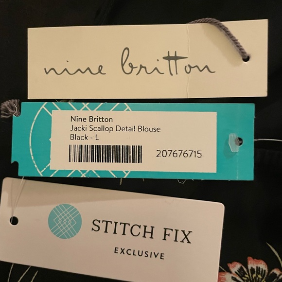 COPY - Brand new with tags. Tank Nine Britton. Jacki Scallop Detail Blouse Blac… - Picture 4 of 5